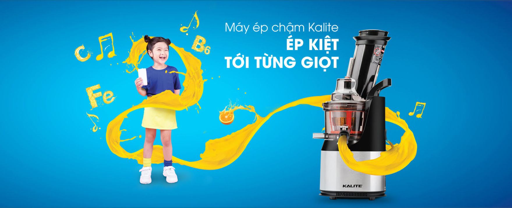 Banner máy ép chậm Kalite