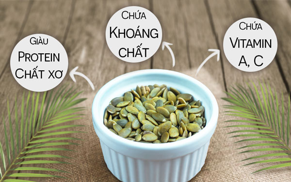 Hạt bí xanh chứa rất nhiều dưỡng chất có lợi