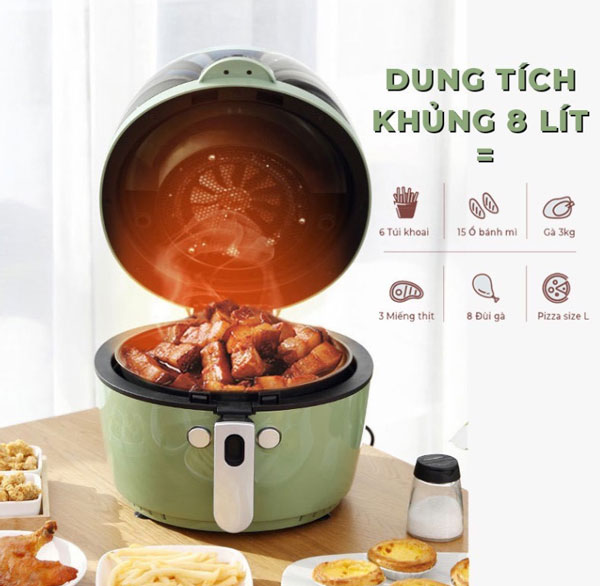 Dung tích lớn, chứa được nhiều loại thực phẩm