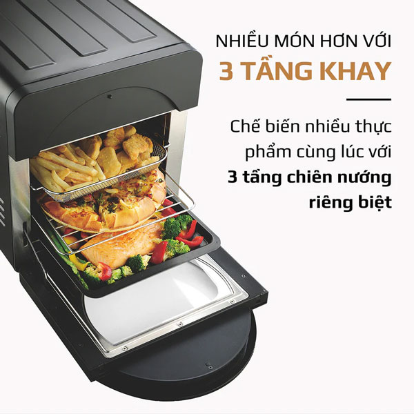 3 tầng chiên nướng riêng biệt